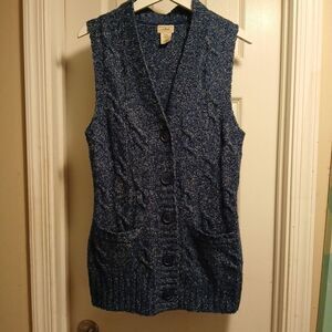 L.L. Bean Navy Blue Sweater Cardigan